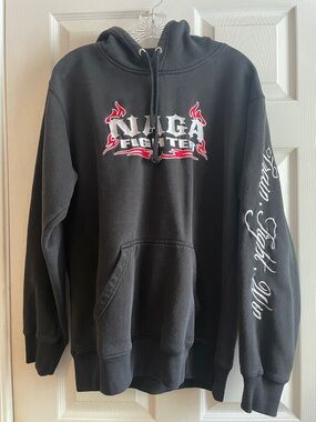 NAGA North American Grappling Association Black Logo Hoodie Train Fight Win